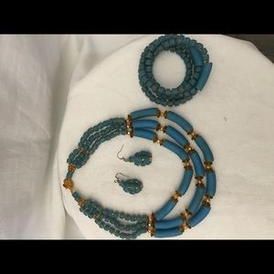 Hand crafted necklace  set made in Ghana